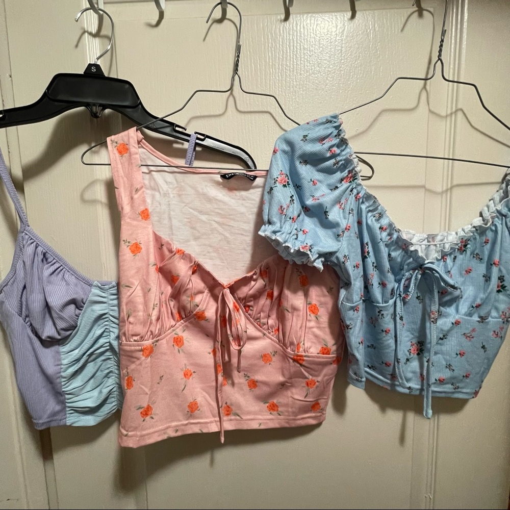 Lot of 3 Corset Fit Crop Tops